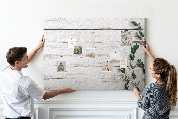 Cork memo board Wooden boards