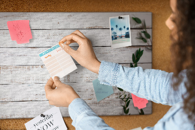 Cork memo board Wooden boards