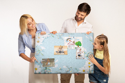 Cork display board Floral frame