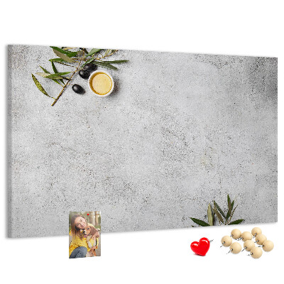 Cork memo board Minimalist olives
