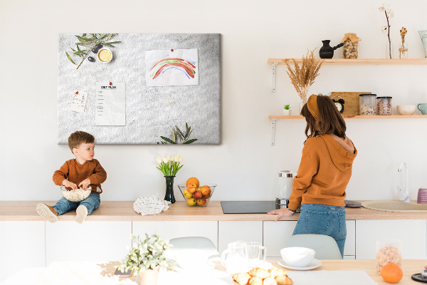 Cork memo board Minimalist olives