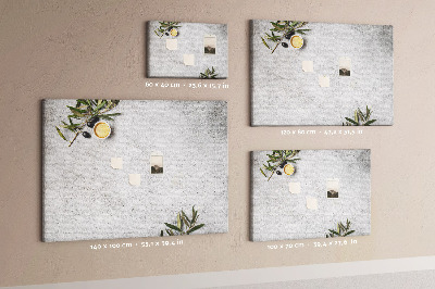 Cork memo board Minimalist olives
