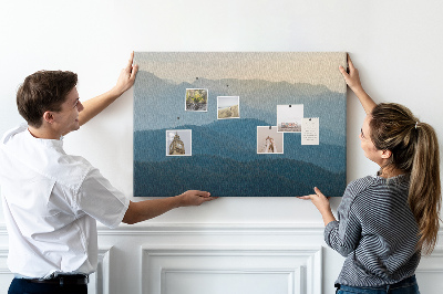 Cork display board Landscape abstraction