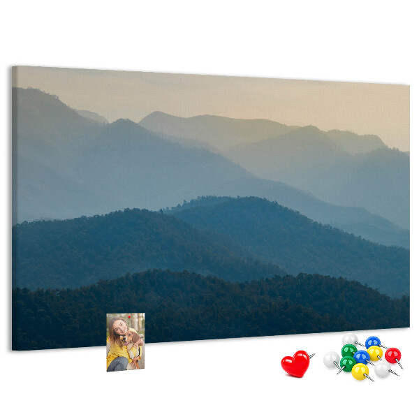 Cork display board Landscape abstraction
