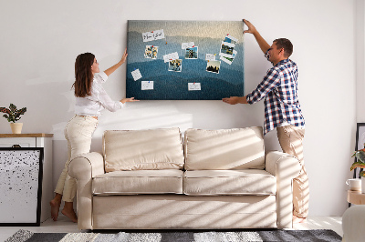 Cork display board Landscape abstraction