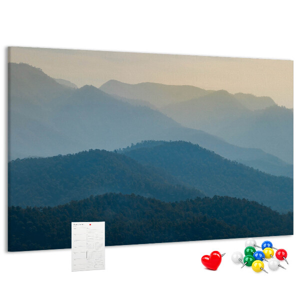 Cork display board Landscape abstraction