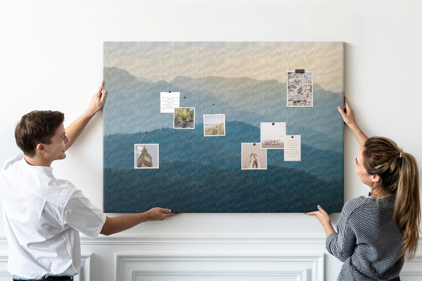 Cork display board Landscape abstraction