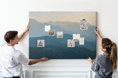 Cork display board Landscape abstraction