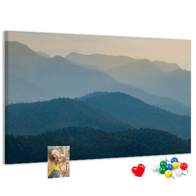 Cork display board Landscape abstraction