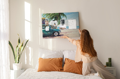 Cork memo board Holiday beach