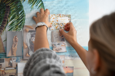 Cork memo board Holiday beach
