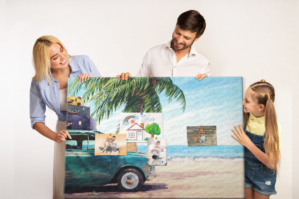 Cork memo board Holiday beach