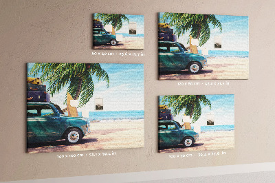 Cork memo board Holiday beach