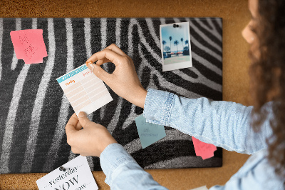 Cork board Zebra pattern
