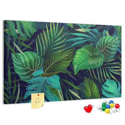 Cork display board Exotic leaves