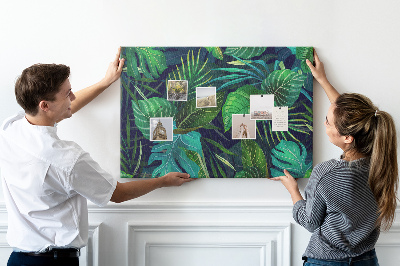 Cork display board Exotic leaves