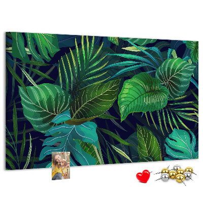 Cork display board Exotic leaves