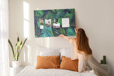 Cork display board Exotic leaves