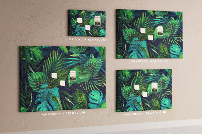 Cork display board Exotic leaves