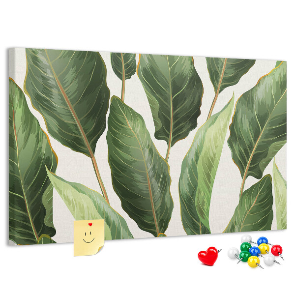 Cork memo board Palm leaves