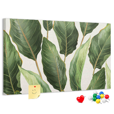 Cork memo board Palm leaves