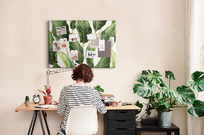 Cork memo board Palm leaves