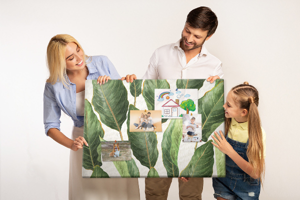 Cork memo board Palm leaves