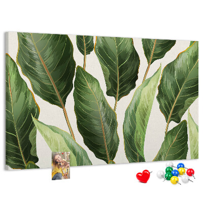 Cork memo board Palm leaves