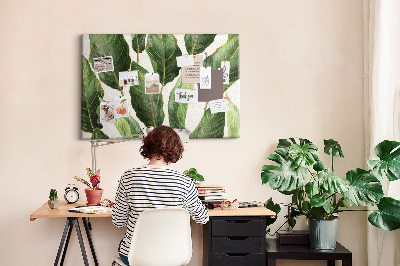 Cork memo board Palm leaves
