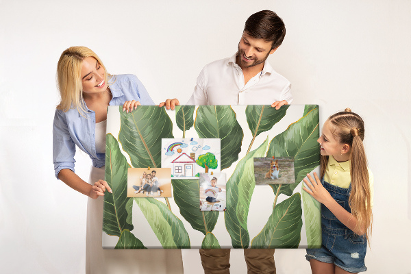 Cork memo board Palm leaves