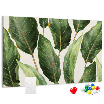 Cork memo board Palm leaves
