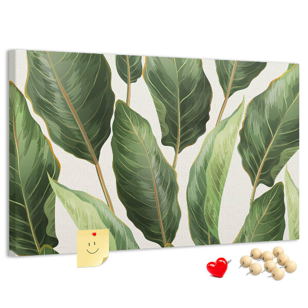 Cork memo board Palm leaves