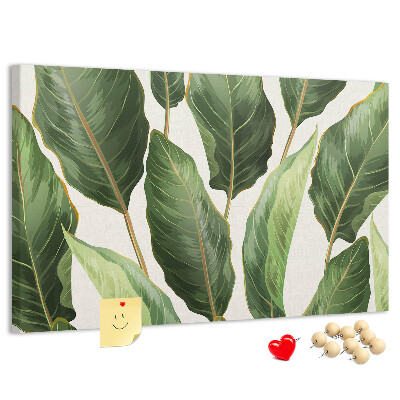 Cork memo board Palm leaves
