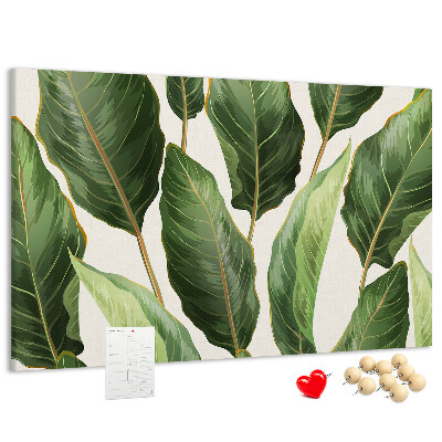 Cork memo board Palm leaves