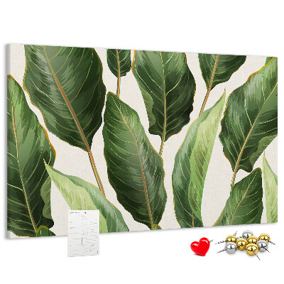 Cork memo board Palm leaves