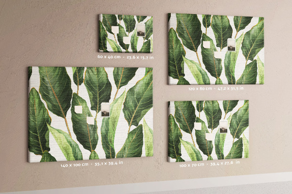 Cork memo board Palm leaves