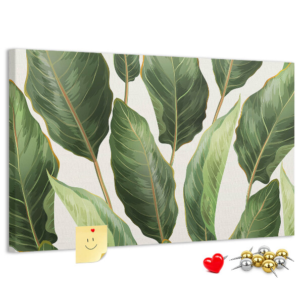 Cork memo board Palm leaves