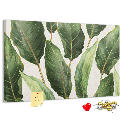Cork memo board Palm leaves