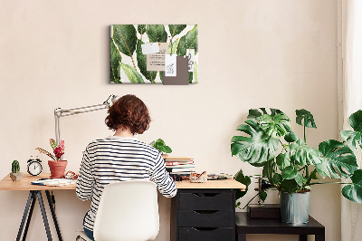 Cork memo board Palm leaves