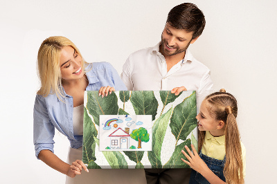 Cork memo board Palm leaves