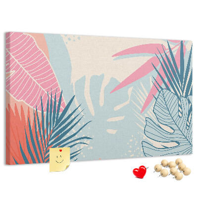 Cork board Pastel leaves
