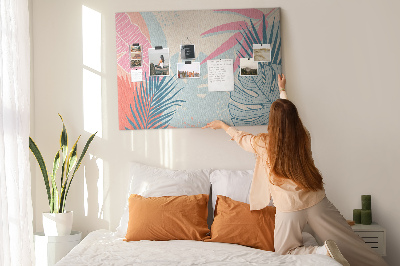 Cork board Pastel leaves