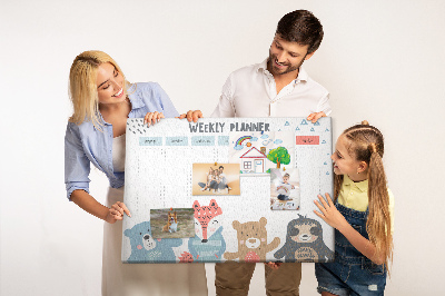 Cork memo board Weekly schedule