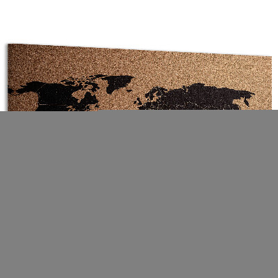 Cork board World map