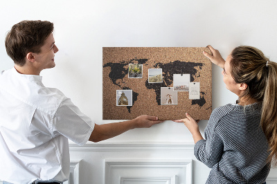 Cork board World map