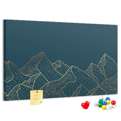 Cork display board Mountain sketch