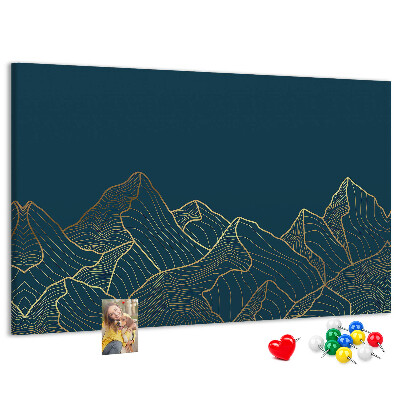 Cork display board Mountain sketch