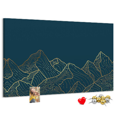 Cork display board Mountain sketch