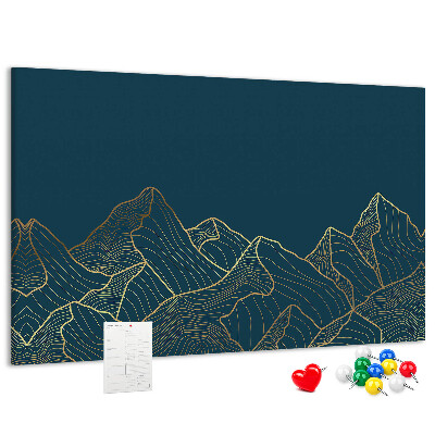 Cork display board Mountain sketch
