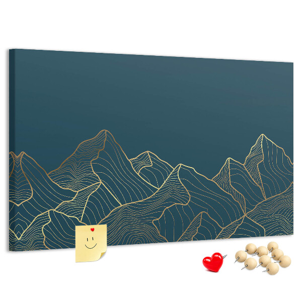 Cork display board Mountain sketch